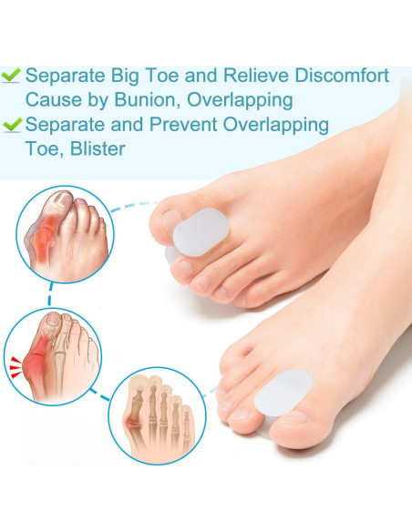 Separadores de Dedos Ortopédicos Povihome - 10 Piezas Talla L