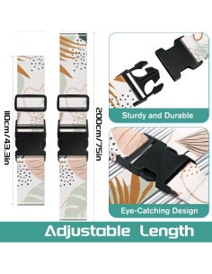 Correas de Equipaje Slohif Ajustables Nylon 2 Piezas Color Hoja 2
