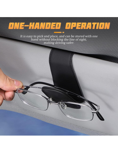 Soporte Magnético para Gafas AICEL Negro de Cuero