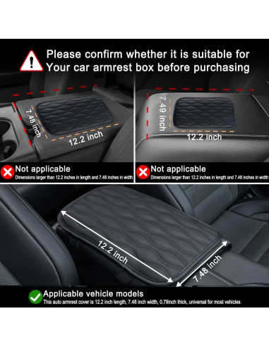 Funda Reposabrazos Auto Amiss Universal Impermeable Negro