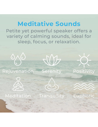 Máquina de Sonido Calmante Pure Enrichment Wave Mini Zen - 6 Sonidos Relajantes, Portátil, Verde Tranquilo