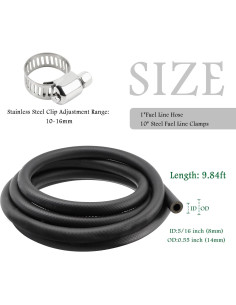 Kit Manguera de Combustible 5/16" YGDMD 3m 300PSI 2