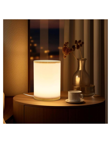 Lámpara de Mesa UCHENTON de Bambú Mini 400 Lúmenes 2700K