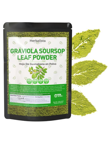 Polvo de Hoja de Guanábana 170g Herbalista - 100% Natural