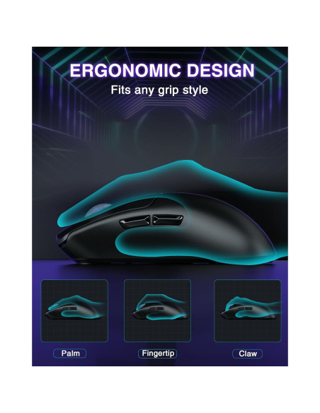 Ratón Gaming Inalámbrico AULA SC580 12000 DPI Ergonómico
