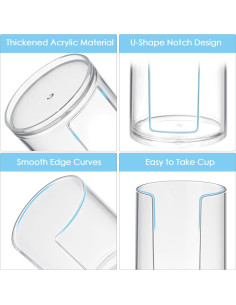 Dispensador de Tazas LBTING 3oz Acrílico Claro para Baño 2