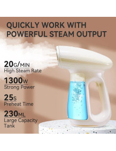 Vaporera de Ropa Bear GTJ-A13F2, 1300W, 230ml, Beige 2