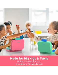 Bentgo Pop Caja de Almuerzo 5 Tazas Coral Teal a Prueba de Fugas 2