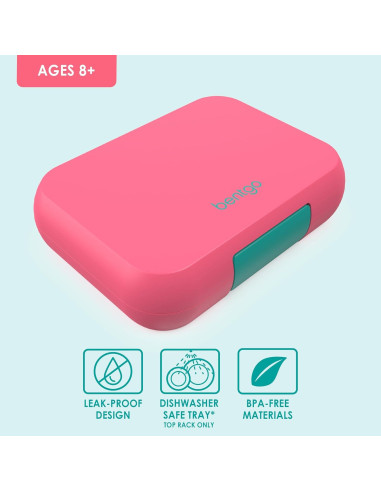 Bentgo Pop Caja de Almuerzo 5 Tazas Coral Teal a Prueba de Fugas