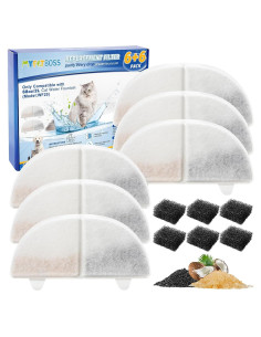 Filtro de Reemplazo para Fuente de Agua para Gatos MyfatBOSS WF20 - Paquete de 6