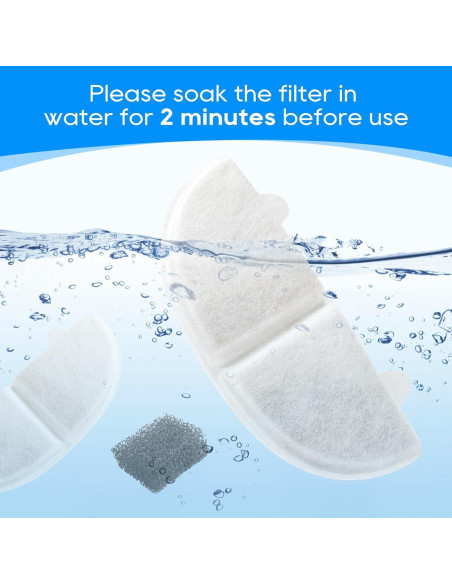 Filtro de Reemplazo para Fuente de Agua para Gatos MyfatBOSS WF20 - Paquete de 6