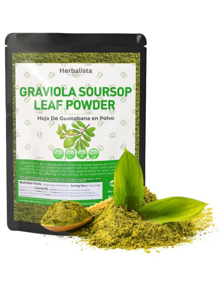 Polvo de Hoja de Guanábana 170g Herbalista - 100% Natural Polvo de Hoja de Guanábana 170g Herbalista - 100% Natural