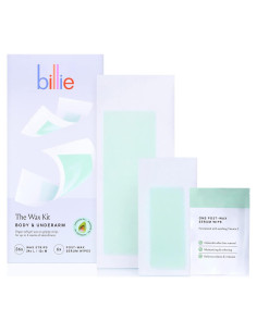 Kit de Cera Billie para Cuerpo y Axilas - 36 Tiras + Toallitas