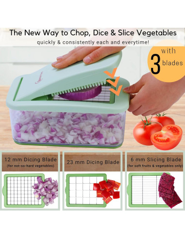 Picador de Alimentos Brieftons QuickPush 3 Cuchillas 2.6L