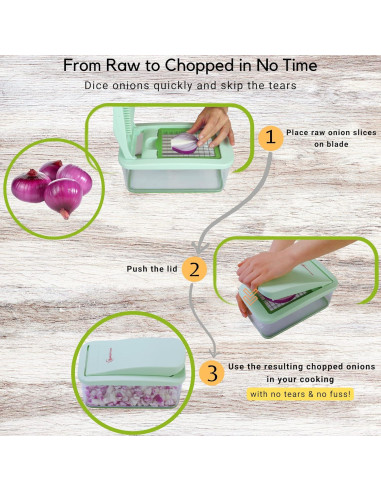 Picador de Alimentos Brieftons QuickPush 3 Cuchillas 2.6L