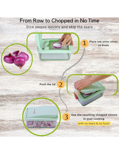 Picador de Alimentos Brieftons QuickPush 3 Cuchillas 2.6L