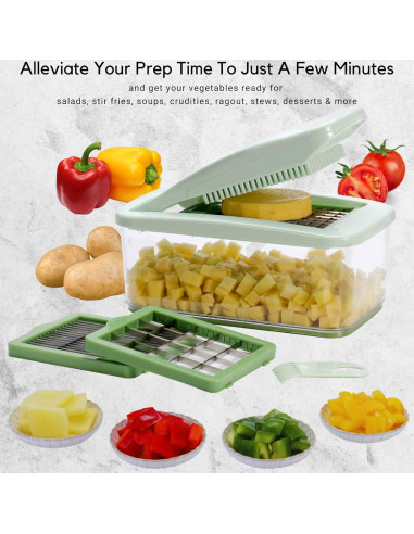 Picador de Alimentos Brieftons QuickPush 3 Cuchillas 2.6L