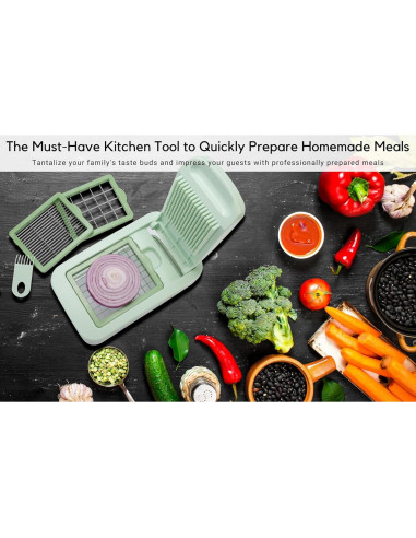 Picador de Alimentos Brieftons QuickPush 3 Cuchillas 2.6L