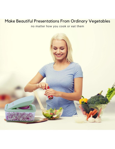 Picador de Alimentos Brieftons QuickPush 3 Cuchillas 2.6L