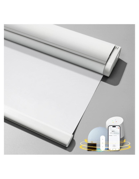 Persianas Motorizadas Inteligentes MUSCLEAREA 58x182 cm Blancas Persianas Motorizadas Inteligentes MUSCLEAREA 58x182 cm Blancas