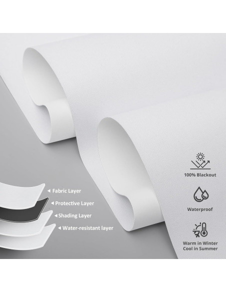 Persianas Motorizadas Inteligentes MUSCLEAREA 58x182 cm Blancas Persianas Motorizadas Inteligentes MUSCLEAREA 58x182 cm Blancas