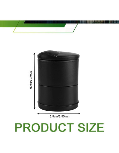 Cenicero de coche PACLVIO con tapa, portátil y desmontable