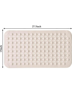 Alfombrilla Antideslizante Beige WarmSnow 69.9x38.1 cm TPE 2