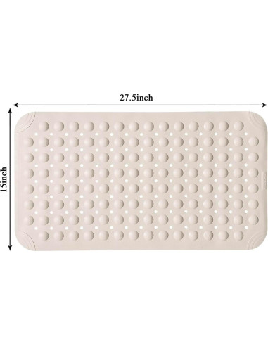 Alfombrilla Antideslizante Beige WarmSnow 69.9x38.1 cm TPE