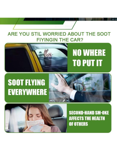 Cenicero de coche PACLVIO con tapa, portátil y desmontable