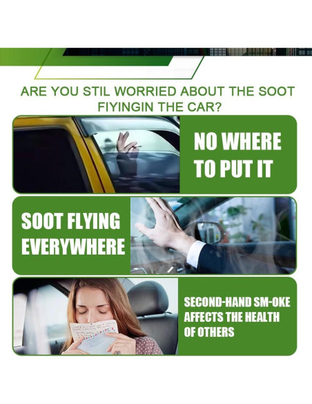 Cenicero de coche PACLVIO con tapa, portátil y desmontable