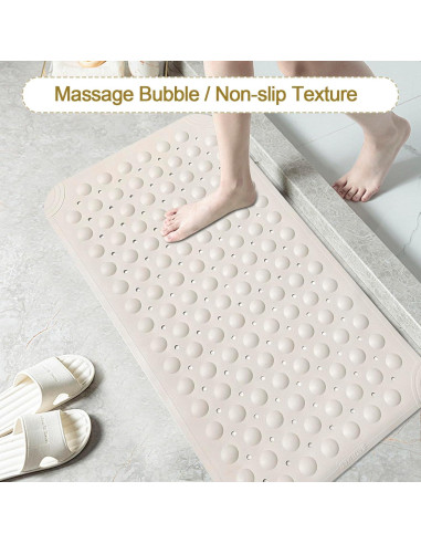 Alfombrilla Antideslizante Beige WarmSnow 69.9x38.1 cm TPE