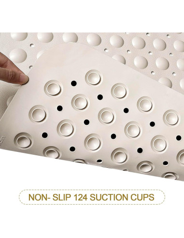 Alfombrilla Antideslizante Beige WarmSnow 69.9x38.1 cm TPE