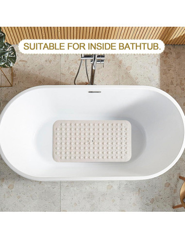 Alfombrilla Antideslizante Beige WarmSnow 69.9x38.1 cm TPE