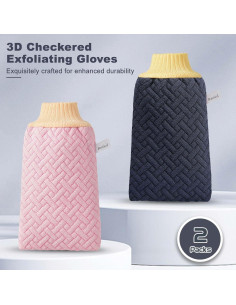 Guante Exfoliante Corporal Shanxi Aixi - 2 Piezas Viscosa Vegana 2