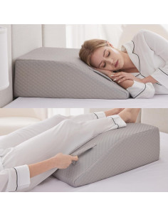 Almohada de Elevación de Piernas Ruqmuis 15.24cm Espuma Gris 2