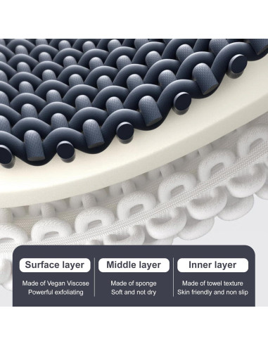 Guante Exfoliante Corporal Shanxi Aixi - 2 Piezas Viscosa Vegana