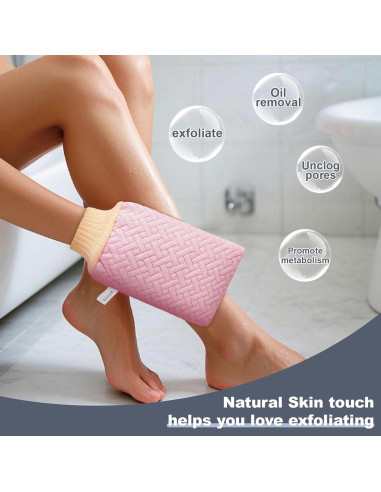 Guante Exfoliante Corporal Shanxi Aixi - 2 Piezas Viscosa Vegana