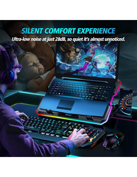 Base de Enfriamiento para Laptop AIMIUZI F15 con 15 Ventiladores