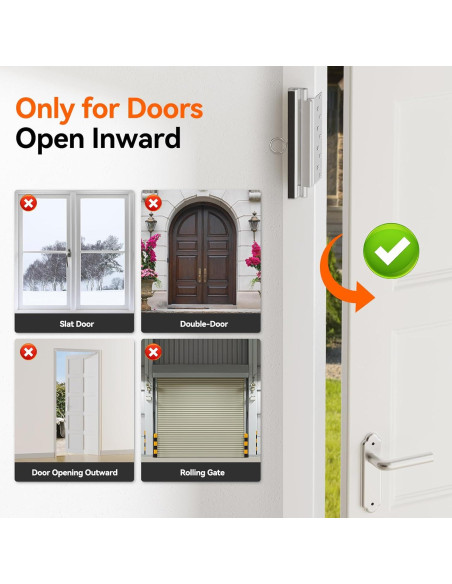 Bloqueo de Seguridad para Puerta Tonitrui DL8 Plata 20.32cm