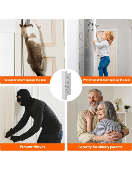 Bloqueo de Seguridad para Puerta Tonitrui DL8 Plata 20.32cm