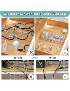 Correas Magnéticas de Silicona Xuuza para Organización de Cables - 10 Piezas 2