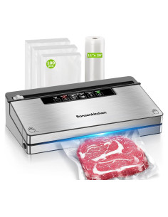 Selladora al Vacío Bonsenkitchen VS3201 con 100 Bolsas y Cortador