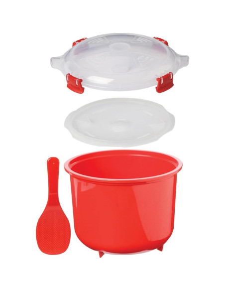 Vaporera de Arroz Sistema KD11106, 2.6L, Plástico Rojo Vaporera de Arroz Sistema KD11106, 2.6L, Plástico Rojo