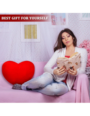 Almohada calefaccionada en forma de corazón Beeveer 40x40 cm