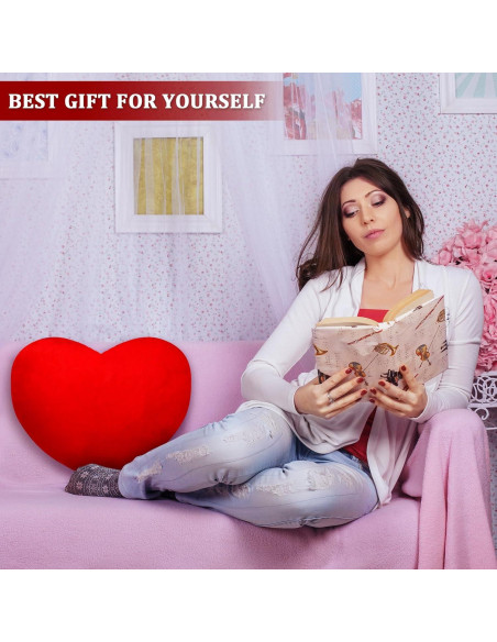 Almohada calefaccionada en forma de corazón Beeveer 40x40 cm