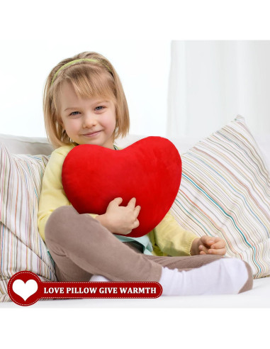 Almohada calefaccionada en forma de corazón Beeveer 40x40 cm