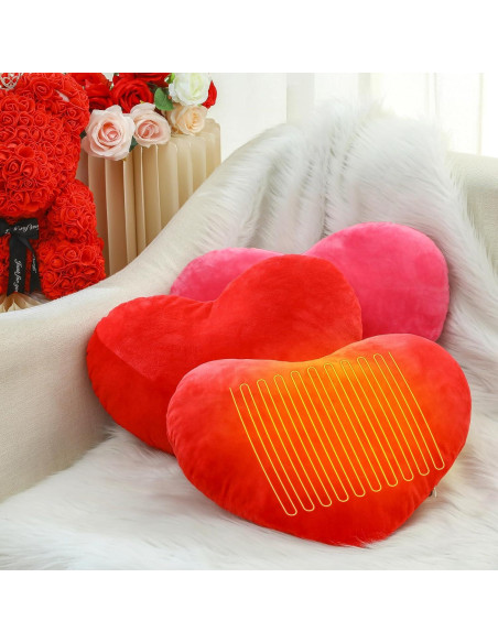 Almohada calefaccionada en forma de corazón Beeveer 40x40 cm