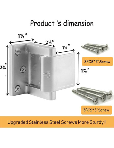 Cerradura de seguridad para puerta de hotel BaoWei - Plata