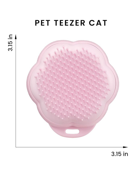 Cepillo Desenredador para Gatos Pet Teezer Rosa 10x8cm