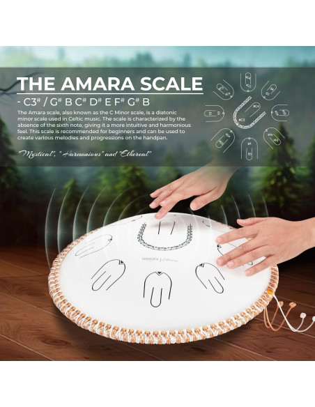 Tambor de Lengua de Acero MOOZICA 35.56 cm Escala Amara Tambor de Lengua de Acero MOOZICA 35.56 cm Escala Amara